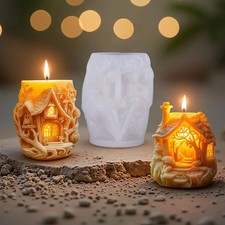 Tree House Silicone Candle Mold DIY Soap Gypsum Craft Home Decor