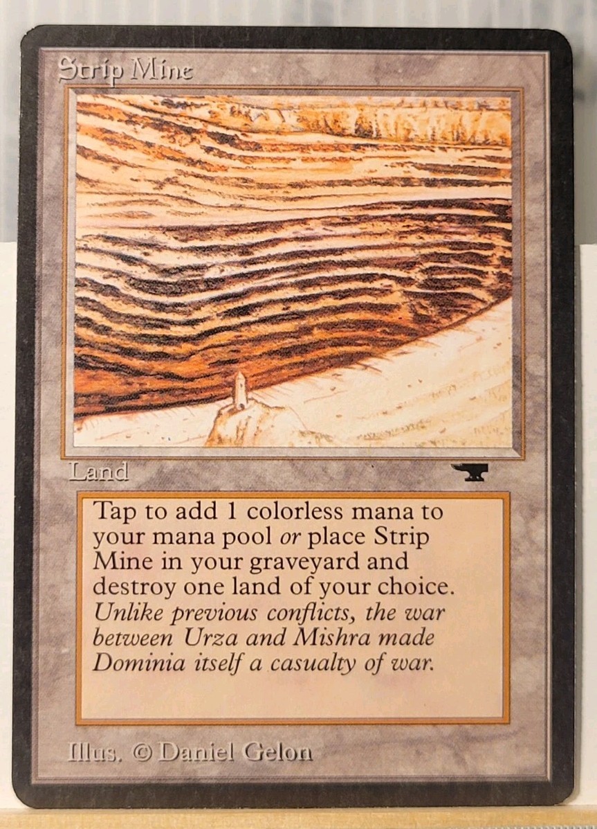Mtg STRIP MINE Tower Art NM Antiquities -Argo-