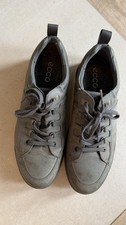ECCO Bypath Tred Men’s Shoes US 12-12.5 EU 45 Gray Nubuck Leather Sneakers