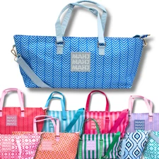 MAHJONG TOTE BAG | Wide with Zipper Closure