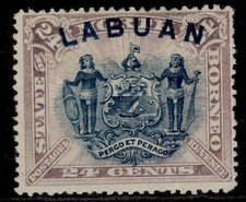 NORTH BORNEO - Labuan QV SG74, 24c dull lilac, M MINT. Cat &pound;30.