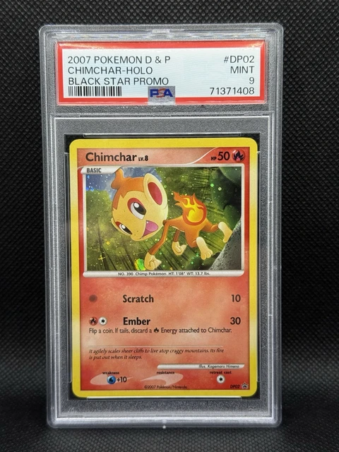 POKEMON DIAMOND & PEARL BLACK STAR PROMO #DP02 CHIMCHAR-HOLO PSA 9