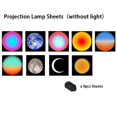 Lampe Projecteur Planètes Avec 16 Disques - Lune, Soleil, Terre - Projecteur D'ambiance