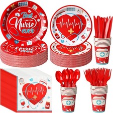 175pcs Nurse Graduation Nurses Week Plates Napkins Set,Thank You Nurse