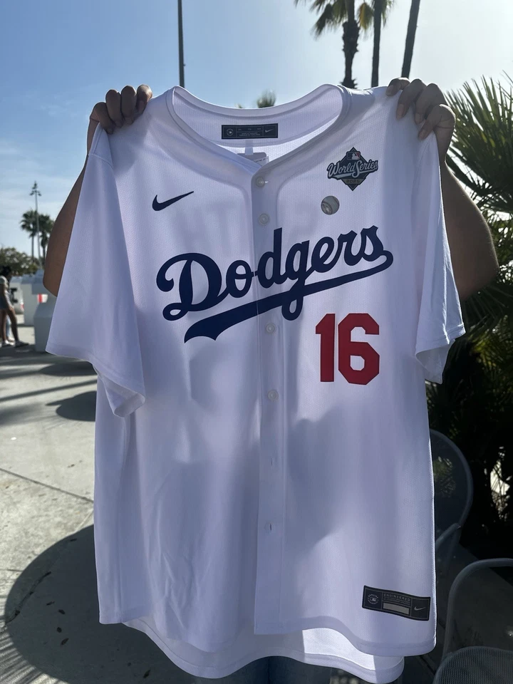 Will Smith #16 Authentic Dodger Stadium Jersey Player Fit 2XL World Series Patch - Image 3 of 4