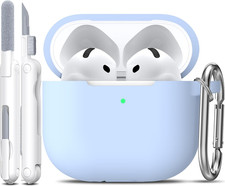 RFUN for Airpods 4Th Case Cover with Cleaner Kit, Soft Skin Silicone Case Cover 