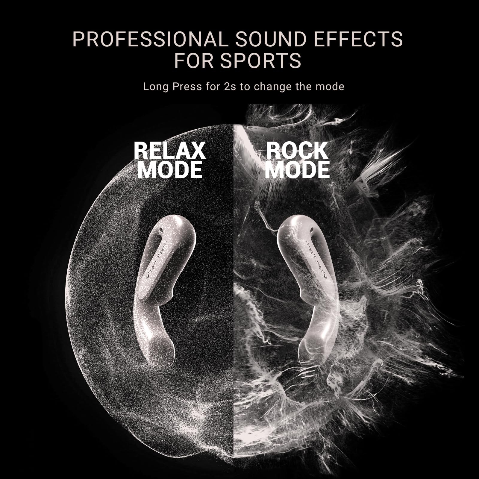 OpenRock Bone Conduction Headphones Bluetooth 5.3 Waterproof 40H Battery