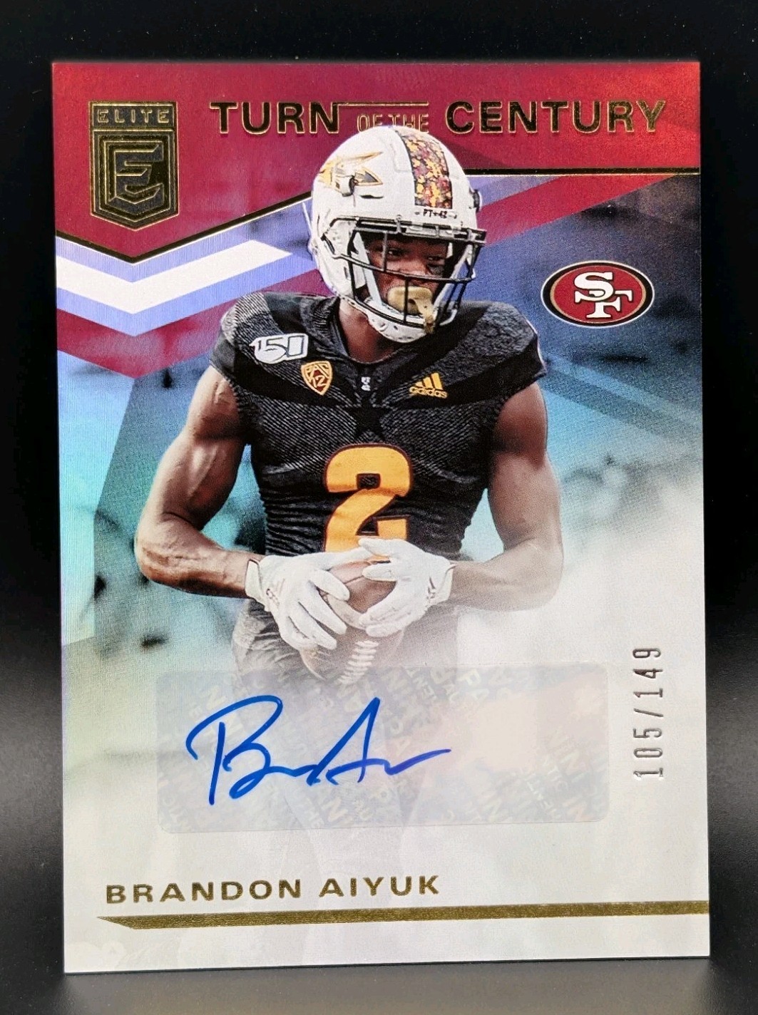 2020 Panini Donruss Elite- Brandon Aiyuk - Turn of the Century Autograph /149 RC