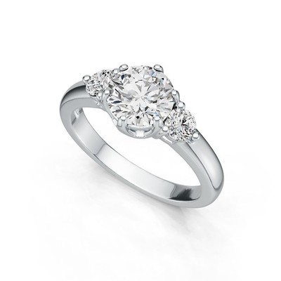 Sterling Silver Semi Mount Ring Setting Round RD 7x7mm