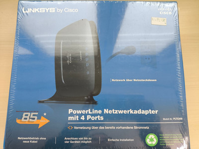 Linksys by Cisco, PowerLine Netzwerkadapter mit 4 Ports, Modell-Nr. PLTS200