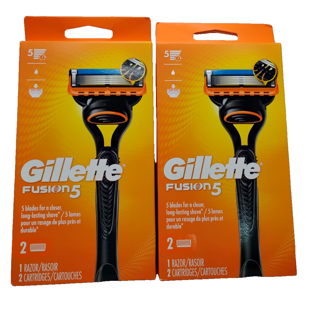 2X Gillette Fusion 5 Men's Razor Precision Trimmer 1 Razor and 2 ...