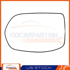 Chrome Mirror Glass Heated Clear W/Plate Fits 2007-11 HONDA CR-V Left Side LH