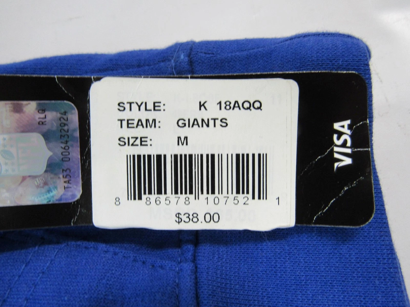 VETEMENTS Felpa con cappuccio blu New York Giants Football Youth taglia M Medium (10 12) 38€