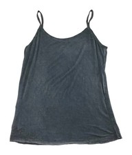 Women's Dark Grey Strappy Viscose Elastane Camisole Top Uk Size 8 Made in Italy