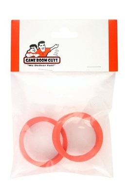 Pinball Machine Flipper Rubber - Red - 3/8'' X 1-1/2'' - Set of 2