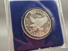 1988 Sunshine Mining 1 oz .999 Silver Round Eagle Vintage In Original Holder