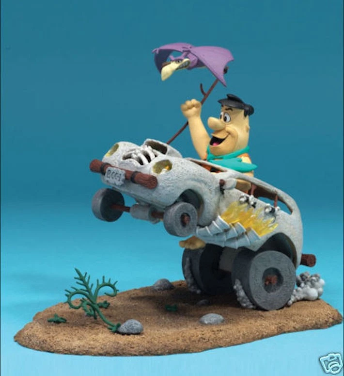 MCFARLANE HANNA BARBERA FRED FLINTSTONES CRUISER DELUXE CAJA SET FIGURA DE...