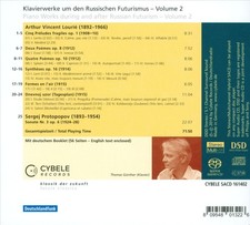 THOMAS G NTHER KLAVIERWERKE UM DEN RUSSISCHEN FUTURISMUS, 2: ARTHUR LOURIE, SERG