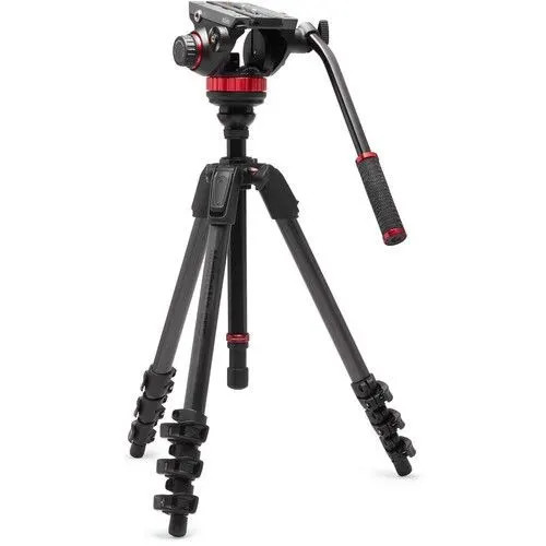 Tripod 055 Video Carbon Black with 502AH head|Manfrotto