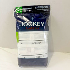 NEW Deadstock Y2K 2012 Jockey Full Rise Briefs 4 Pack White Men's Size 36