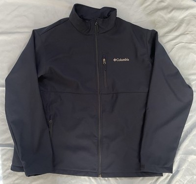 Columbia Mens XXL Navy Blue Fleece Lined Softshell Full Zip Jacket WM6044