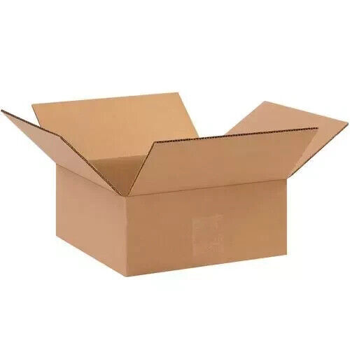 100- 10x10x4 Cardboard Shipping Moving Packing Storage Boxes Corrugated Cartons - Picture 1 of 2