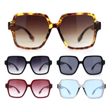 Womens Classy 90s Oversize Rectangle Designer Fashion Sunglasses