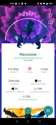   Shiny Necrozma || Registered Only || Pokemon Go Treading