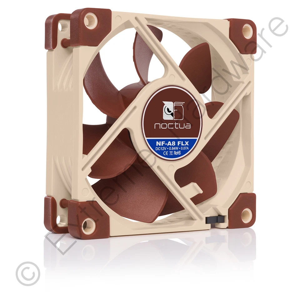 Noctua NF-A8 FLX 80mm x 25mm Low Noise Premium PC Case Fan 2000 RPM, 16.1 dBA - Image 2 of 4