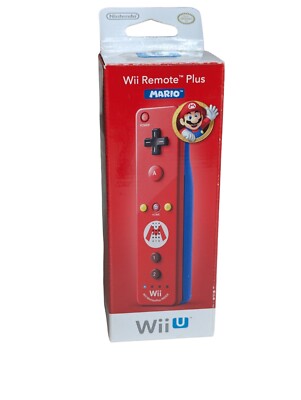Brand New Nintendo Wii Motion Plus Mario Edition Multimedia Remote Free Shipping