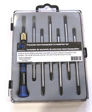 Precision Slotted, Phillips & Torx Driver Set.  7 Double Tipped Drivers & Handle