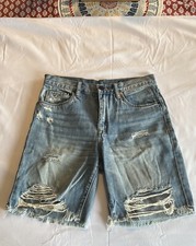  90 Blank NYC Size 25 Distressed High Waist Jean Denim Shorts