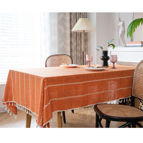 Striped Rectangle Tablecloth Cover Kitchen Dinner Party Table Cloth Cover Cafe - Picture 9 of 26