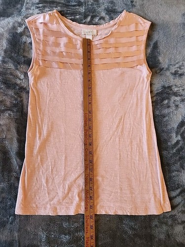 Top senza maniche Ann Taylor Loft taglia rosa pallido taglia XS - Foto 5 di 7