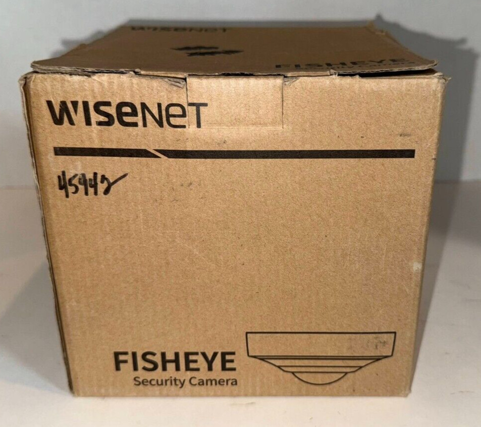 * Wisenet SNF-8010 Hanwha Techwin Network Fisheye Camera White 360 Degree NEW