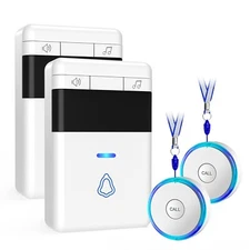 Caregiver Pager, Wireless Call Button for Elderly/Senior at Home, 500 Feet Me...
