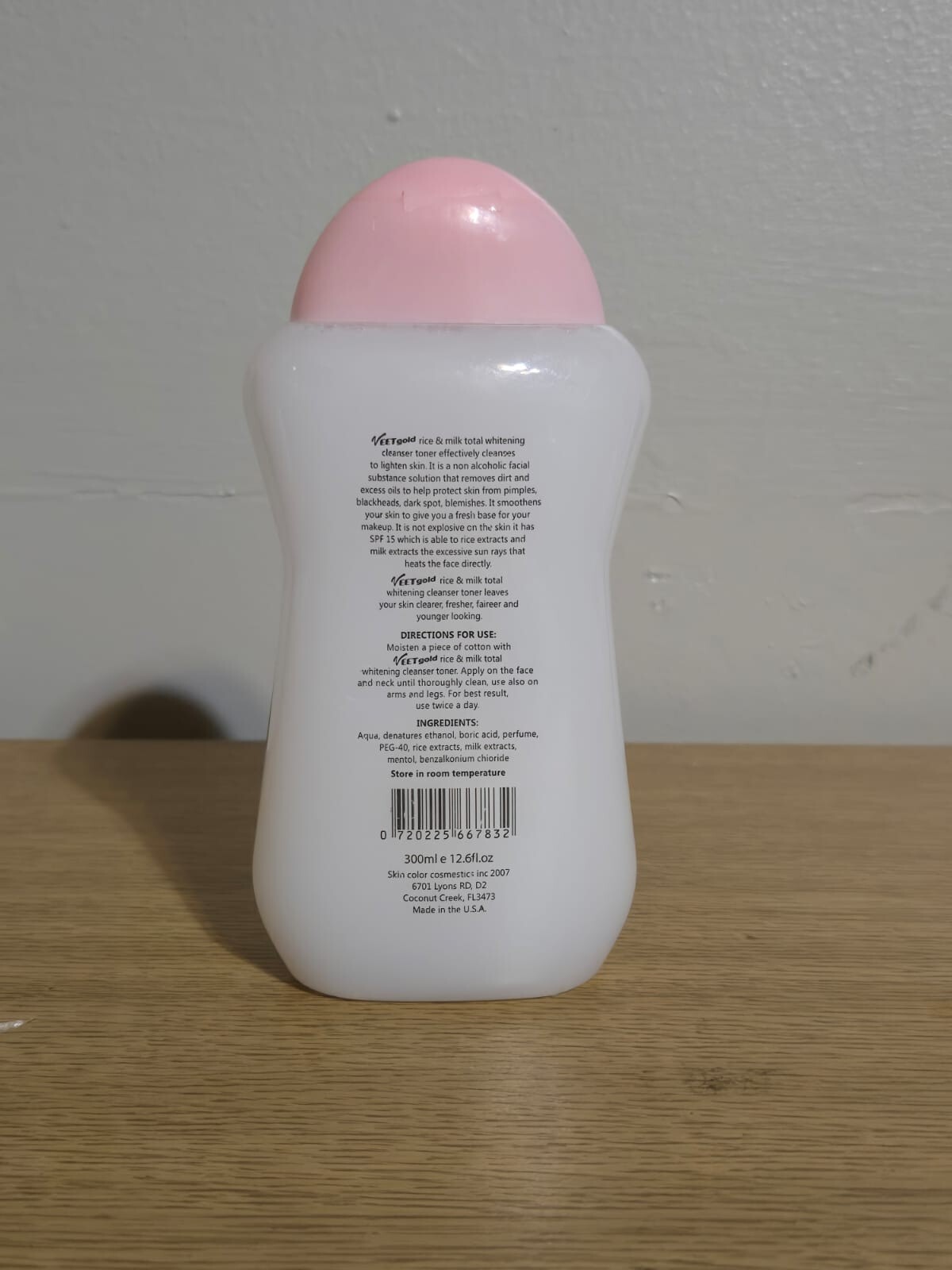 Veet Rice Veet Gold Rice & Milk Total Whitening Cleansing Refreshing Toner Spf 15 ...
