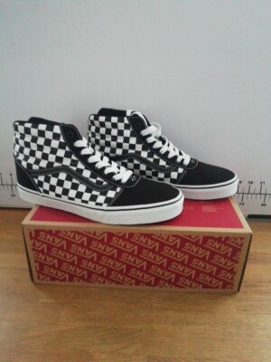 vans ward hi checkerboard trainers uk brand new UK