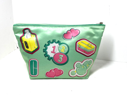 Clinique Green Makeup Cosmetic Bag With Sample and Full Size Makeup - Picture 3 of 16