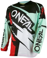 O'Neal HW Hardwear Flow Jag Jersey Motocross ATV Mint Green/Red Men's Large L