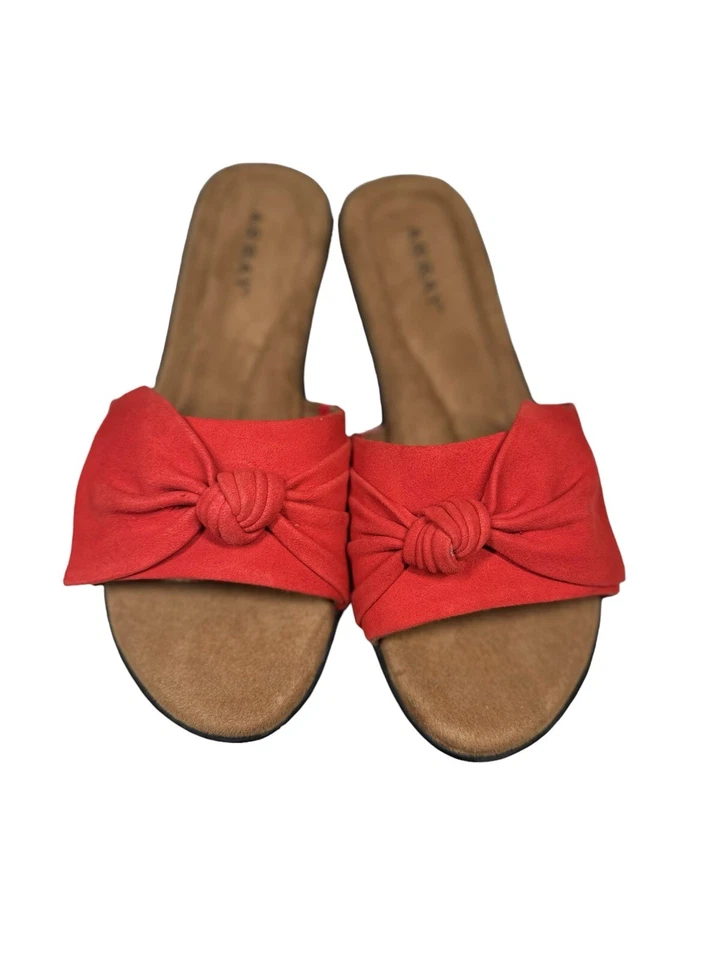 Sandalia Array Cabana acolchada de gamuza de cuero para mujer talla 6W sin cordones planos nueva Foto 2 de 4