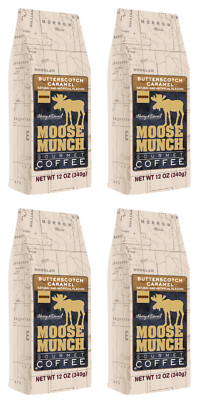 Moose Munch by Harry & David, Butterscotch Caramel Ground Coffee, 4/12 oz bags