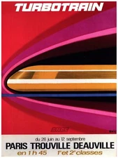 8059.Decoration Poster.Home Room wall interior design.Futuristic Turbo Train.art