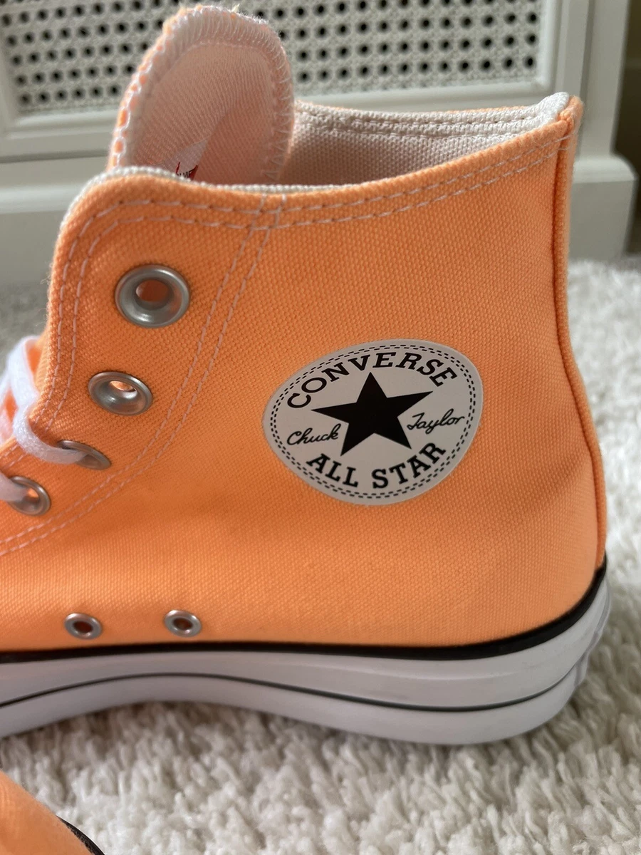 Peach converse shop shoes