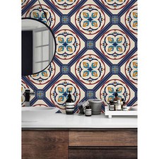 Vector texture design and fashion Non-woven wallpaper blue and brown wal...