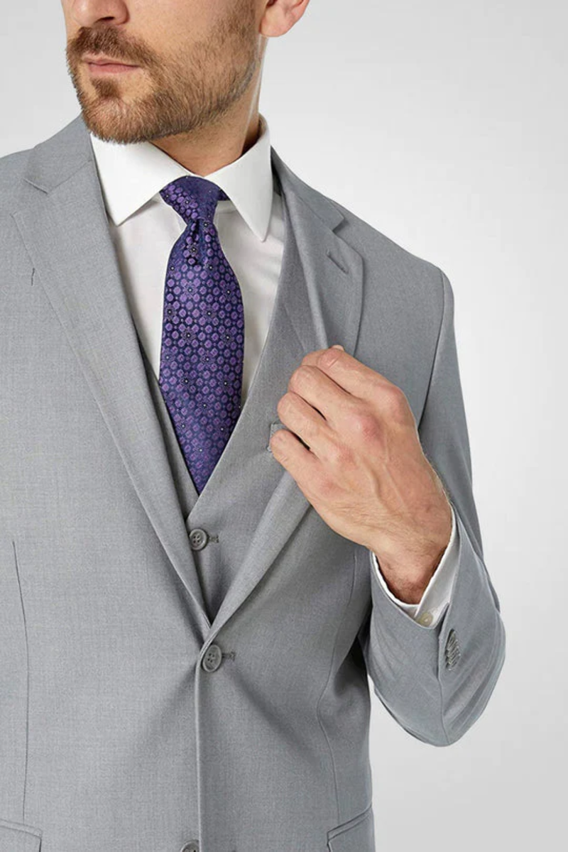 Caravelli S600512U Slim Fit 3pcs Suit Light Grey | eBay