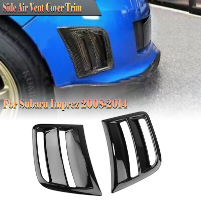 1Pair Front Bumper Side Air Vent For Subaru STI WRX GRB Wagon 10th 07-14 Black A