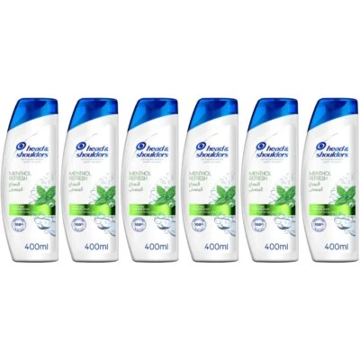 Head & Shoulders Anti-Dandruff Shampoo Cool Menthol Refresh 400ml x 6