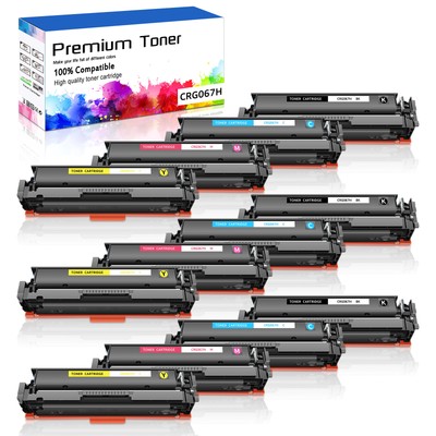 CRG067H Toner for Canon LBP632Cdw LBP633Cdw MF656Cdw MF653Cdw MF654Cdw - 12Pack