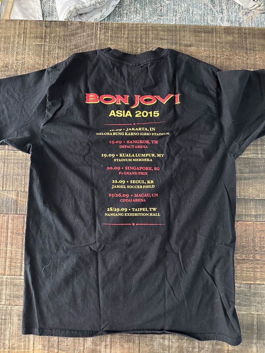 Bon Jovi tee Asia 2015 tour size Large | eBay Bon Jovi tee Asia 2015 tour size Large | eBay